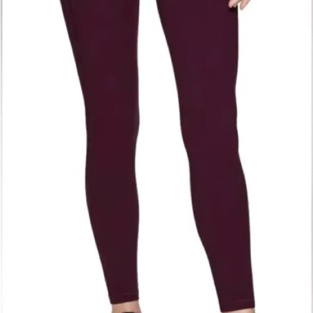 RBX Deep Burgundy active women’s full length high waist Legging with pockets. - Picture 2 of 9